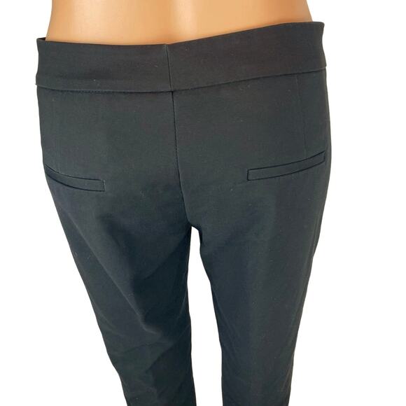 Mango Blue Career Mid Rise Ankle Stretch Straight Leg Pockets Trouser Pants Sz 2 - Picture 6 of 7